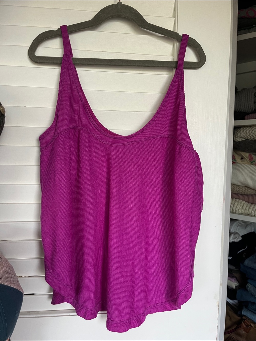 Free People Intimates Raspberry Scoop Neck Camisole